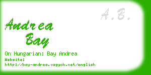 andrea bay business card